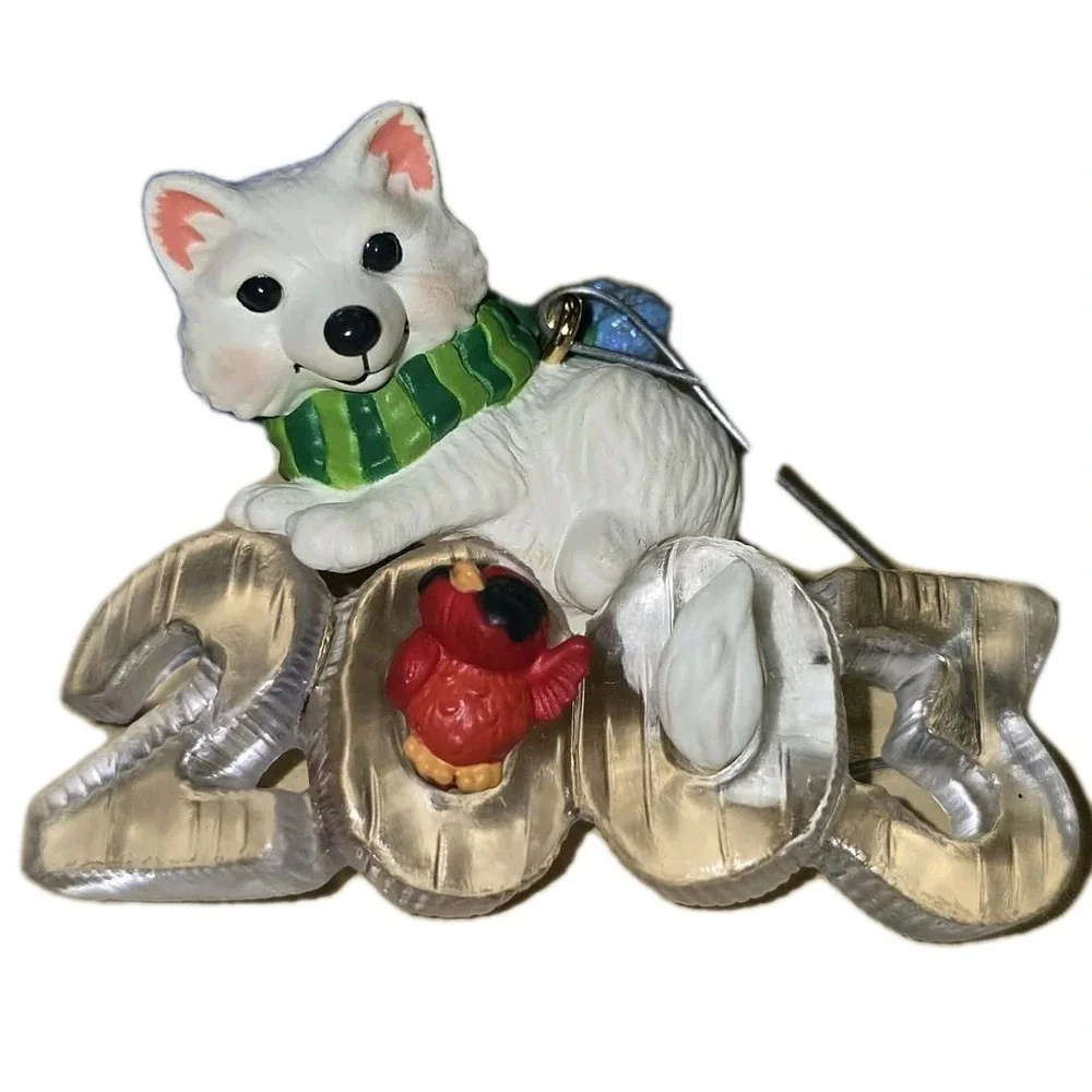 🎄 Hallmark Cool‎ Decade 2003 Ornament EUC Husky Cardinal 4th Series Collectible
